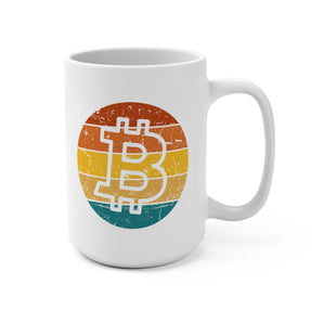 Retro Sunset Bitcoin Mug